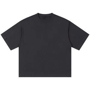 220g Cropped <b>Box</b> Manufacture t Shirt 240gsm <b>Drop</b> Shoulder Heavy T-shirts Men Boxy Fit T Shirt Vintage Wash - Product Image 6