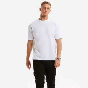 T-shirt unisexe 100% coton, vente chaude, 220 grammes, mode streetwear, impression personnalisée en relief, logo, t-shirt homme vierge avec motif uni - Product Image 1