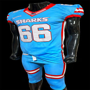 Venta al por mayor personalizar logotipo 100% poliéster ropa de fútbol uniforme de fútbol americano nombre del equipo y número camiseta de fútbol - Product Image 4