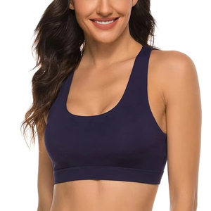 Ropa y accesorios Sujetador deportivo corto sin espalda a prueba de golpes para correr Ropa deportiva Sujetador deportivo sencillo con cuello Halter para mujer - Product Image 6