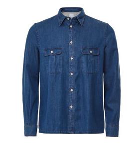 Gran oferta, Camisa vaquera azul personalizada para mujer, camisa no elástica, multicolor y tallas con cuello vuelto, fabricada en Bangladesh - Product Image 5