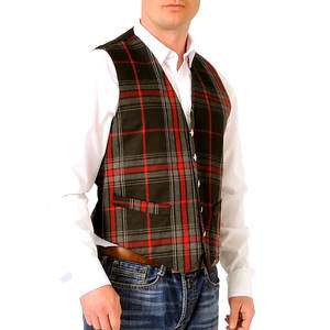 Gilets/gilets en tartan à motif droit écossais/irlandais formel avec fermeture à boutons Scotland Kilt Company gilets écossais pour hommes - Product Image 5