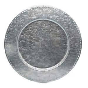 จานกลมแบบชนบทพร้อมขอบสีทองสำหรับงานปาร์ตี้งานแต่งงานบ้านไร่ทำจากโลหะชุบสังกะสี - Product Image 3