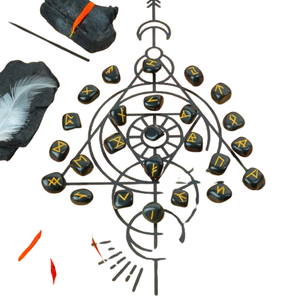 Ensemble de runes en tourmaline noire de qualité supérieure pour la méditation ou le tarot et la guérison spirituelle disponible à un prix raisonnable - Product Image 5