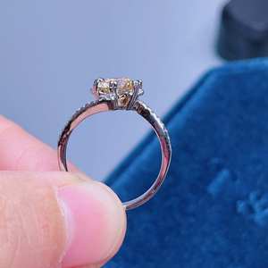 Anillo de joyería fina personalizado de Plata de Ley 925, conjunto de piedras preciosas de moissanita Original, ajuste de bisel, diseñador hecho a mano, Plata única - Product Image 5