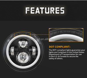 Morsun-faro led para coche <span class=keywords><strong>Land</strong></span> <span class=keywords><strong>Rover</strong></span>, luz brillante de 7 pulgadas con señal de giro DRL para jeep wrangler jk, 90/110 - Product Image 4