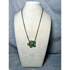 Collier Jon McCray Sonoran en or 18 carats et turquoise, motif floral, perles, chaînes en argent sterling, bijoux tendance pour cadeau de mariage - Product Image 3