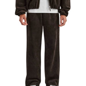 ชุดวอร์มกำมะหยี่ไซส์ใหญ่พิเศษใส่สบายชุด2ชิ้นเสื้อแจ็คเก็ตมีฮู้ดซิปนุ่มและกางเกงขากางเกงทรงตรง - Product Image 5