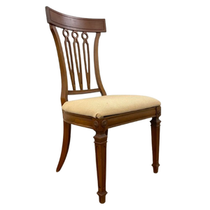 Vintage Mahogany Dining <b>Chair</b> Wooden Cross Back Side <b>Chair</b> Upholstered Seat for Dining Room - Product Image 1