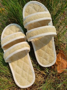 CHAUSSONS LOOFAH BIOLOGIQUES POUR SPA HÔTEL ET MAISON RESPIRANT ET LÉGER - Product Image 6