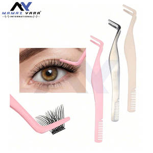 ชุดแหนบต่อขนตาแบบหัวคู่เพื่อความปลอดภัยพร้อมเครื่องมือเสริมสแตนเลสมัลติฟังก์ชั่นคิ้ว/ขนตา - หลากสี - Product Image 2