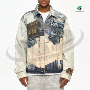 Veste en jean de couleur unie pour hommes avec services OEM vestes en jean d'hiver élégantes sur mesure nouvelle arrivée de mode vente en gros - Product Image 1