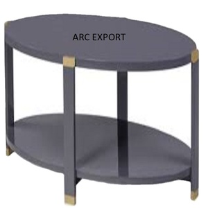 Table centrale de conception de luxe d'aspect brillant de couleur noire faite à partir de la table basse matérielle en métal pour la table de décor de café dans le plus bas prix - Product Image 1