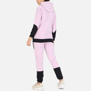Vêtements de fitness élégants pour femmes Ensemble de jogging pour filles en éponge française léger et décontracté avec fermeture éclair réglable et chaud pour l'hiver en plein air - Product Image 5