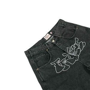 Short en denim noir pour hommes, mode urbaine, coupe ajustée, entrejambe élastique, taille moyenne, cordon de serrage pour l'été Streetwear - Product Image 2