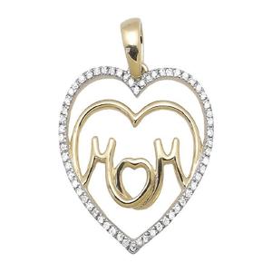 Grand pendentif cœur glacé à double couche avec diamants en moissanite blanche Bijoux Hip Hop Bling pour hommes et femmes - Product Image 1