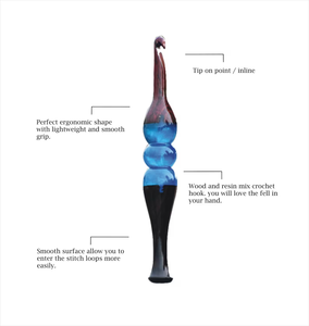 Handmade Rosewood <b>Crochet</b> <b>Hook</b> with Resin Handle (3mm-12mm) Handcrafted <b>Crochet</b> <b>Hooks</b> For Knitting And Crocheting - Product Image 6