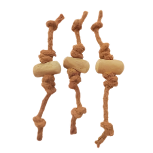 Jouet à mâcher pour chien en bois de café et corde de coco - Conçu pour le jeu et le nettoyage des dents - Product Image 3