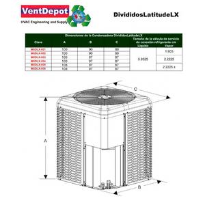 Condizionatore d'aria Diviodido Latiitude LX, MXDXL-006, 60000BTU, 5 tonnellate, R410 - Product Image 2