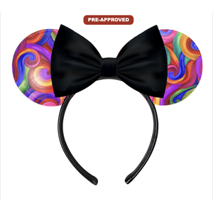 Diadema de vinilo con diseño de lazo y orejas de ratón, accesorio para el cabello, directo de fábrica, adorable, H.E.R. Accesorios de Uso Diario - Product Image 1