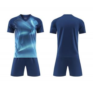 ชุดกีฬาผ้าโพลีเอสเตอร์แห้งเร็วชุดเล่นฟุตบอลของผู้ชายชุดเครื่องแบบเสื้อฟุตบอลแบบสั่งทำ - Product Image 6