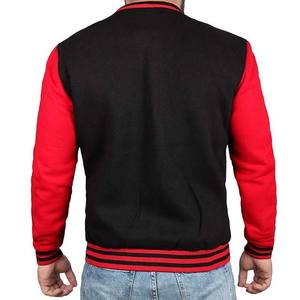 Customized Logo Men's Winter <b>Wool</b> Baseball Jackets Embroidered Chenille Patches Varsity Style New Arrival Canvas Leather Sleeves - Product Image 3