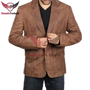 Mejor diseño de los hombres hechos a mano de calidad superior chaqueta de cuero abrigo cómodo cálido estilo Blazer - Product Image 6