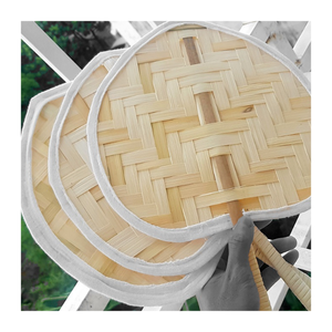 Abanico de mano en forma de hoja de bambú hecho a mano directo de fábrica, recuerdo de invitado de boda ecológico y recuerdo de fiesta rústico - Product Image 5