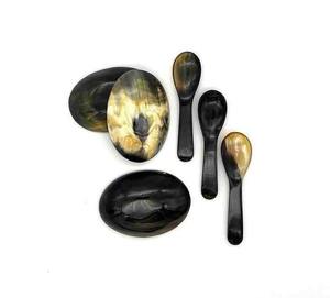 Cuchara de cuerno de búfalo ética hecha a mano, utensilio duradero Natural, Ideal para sopa de bebé, especias, aderezo de viaje - Product Image 5