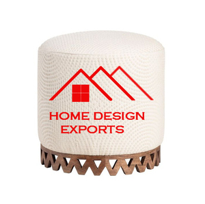 Tabouret latéral pouf avec support en métal coussin bouffant tabouret fini marron et or massif pour la maison hôtels et restaurants meubles - Product Image 3