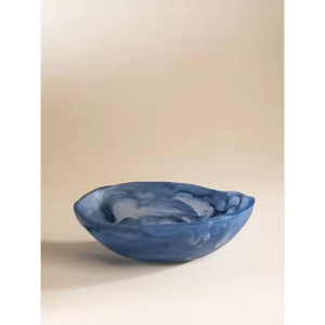 ชามสลัดยอดนิยม2025เอฟเฟกต์หินอ่อนสีน้ำตาลเรซิ่นทรงกลมมีลวดลายทางน้ำสำหรับบ้านและห้องครัวร้านอาหารใช้ชามเสิร์ฟ - Product Image 4