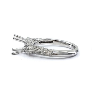 Bijoux fins, brillants, de haute qualité, or blanc 18 carats, diamant véritable, forme ronde, jolie bague halo pour mariage et fête - Product Image 2