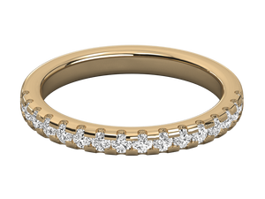 Alliance de mariage pour femme, ronde, en or massif 14 carats, avec diamant naturel, bague de fiançailles avec certification IGI et style classique - Product Image 6