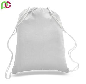 Organic Cotton Drawstring Pouch Reusable Eco-Friendly Printed Tote <b>Canvas</b> Bag with Logo for Shopping - Product Image 3
