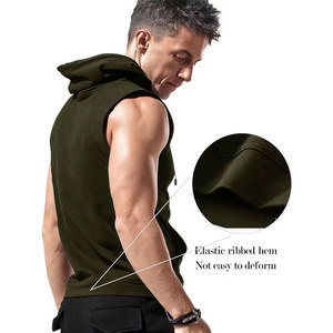 Sudadera con capucha sin mangas para culturismo para hombre, camiseta sin mangas para gimnasio, último estilo, personalización completa, sudaderas con capucha para hombre - Product Image 3