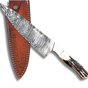 Meilleure vente de couteau de chef de cuisine en acier damas avec logo personnalisé léger et au tarif de gros - Product Image 1