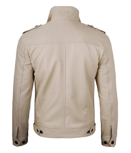 แจ็กเก็ตหนังแท้คุณภาพสูงเข้ารูปปกตั้งระบายอากาศได้ดี - Product Image 5