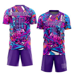 Jersey de fútbol Adultos Nombre personalizado Top OEM Uniforme de fútbol Kit de sublimación de corte automatizado - Product Image 1