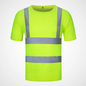 Vente en gros de vêtements de travail en coton à manches courtes et haute visibilité réfléchissants de sécurité pour T-Shirt polo grande taille logo personnalisé respirant solide - Product Image 4