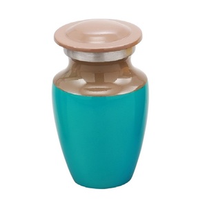 High Quality Brass <b>Keepsake</b> Cremation Urns With Yellow And Purple Color Finished Metal Funeral Urns For Human <b>Ashes</b> - Product Image 2