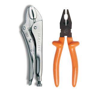 Set di Pinze in Acciaio al Carbonio Fai-da-Te, Inclusi Pinze a Becco Dritto e Pinze Autobloccanti con Superficie Dentellata, Certificate VDE - Product Image 4