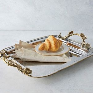 Plateau de service en acier inoxydable de conception avantageuse avec poignées en résine Accessoires de cuisine Plateau de service au chocolat - Product Image 5