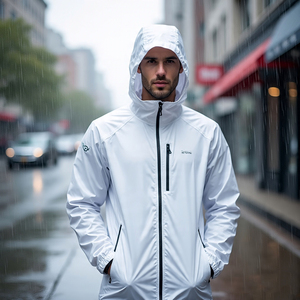 Chaqueta cortavientos impermeable con estampado para hombre, ropa de senderismo al aire libre, chaqueta cortavientos para exteriores, abrigo con estampado de lluvia para hombre - Product Image 4