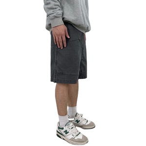 Short de haute qualité 100% coton Baggy Shorts d'extérieur avec braguette à glissière Logo personnalisé décoration de poche Stone Wash Cargo Shorts - Product Image 3