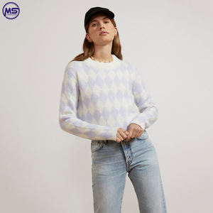 Faites votre propre Design en laine professionnelle pour femmes, nouveau Design, pull de couleur unie - Product Image 3