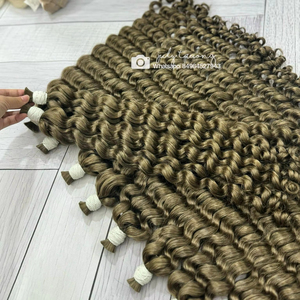 Cheveux vietnamiens bruts couleur claire longs lâches profonds bouclés et droits cheveux humains en vrac de haute qualité sans emmêlement sans perte - Product Image 1