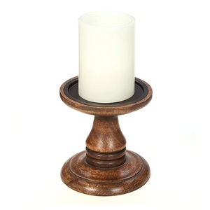 Bougeoirs en bois coniques de haute qualité Table pièce maîtresse décorative salon bougeoir en bois - Product Image 2