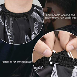 Capa de peluquero impresa Capa de peluquería personalizada 100% Poliéster Impresión de logotipo personalizado Servicio OEM disponible - Product Image 6