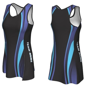 Uniformes de Netball sintético con estampado Reversible personalizado de alta calidad 2026, ropa negra, medalla, Bola de goma, vestido barato - Product Image 1