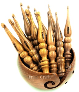 Andmade-carrete de madera para niting con cuenco de hilo heesham, - Product Image 2